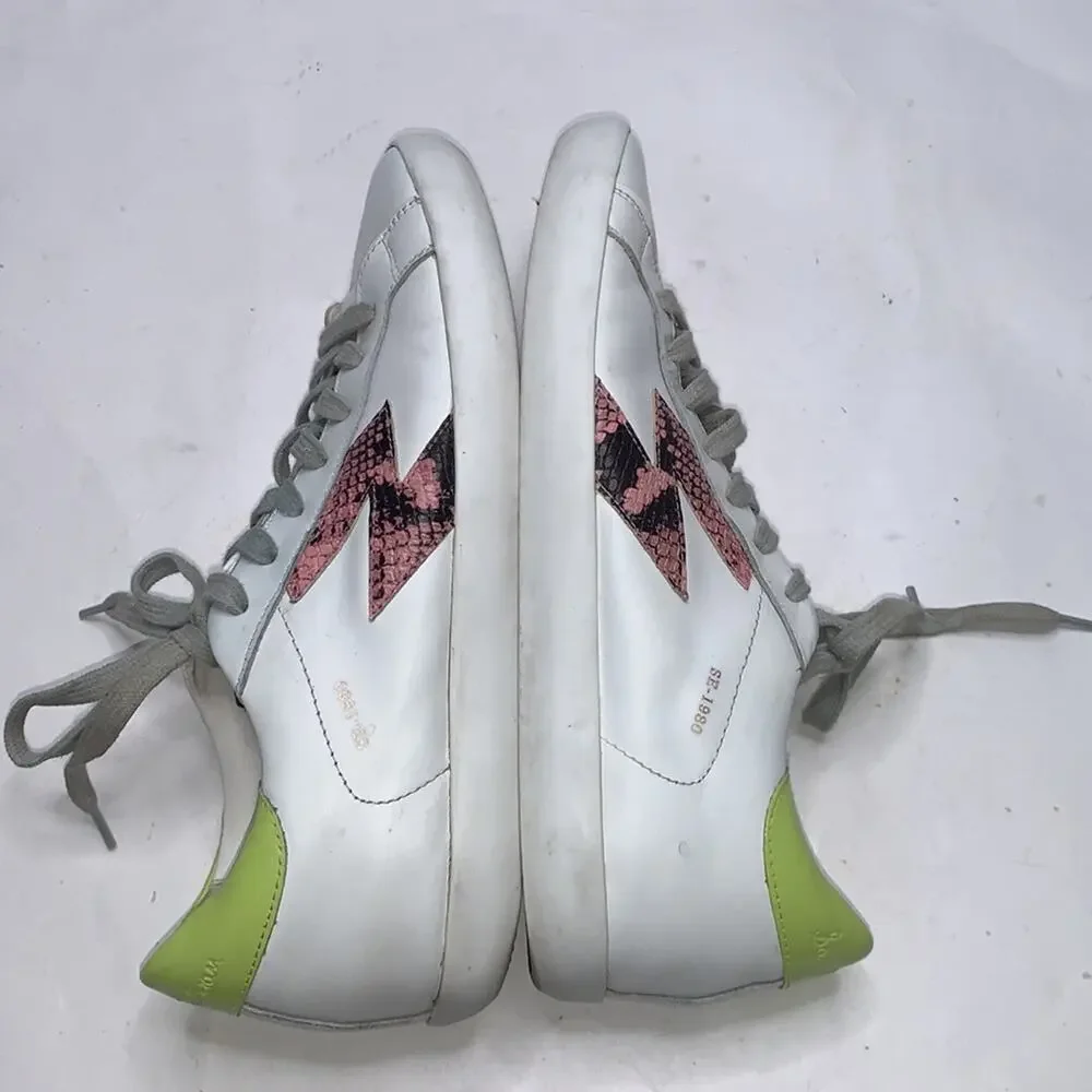 Sam Edelman Areson White Leather Sneakers S-130 Sz 39 EU / 9 US